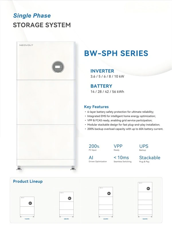 3 6kw 14kwh Single Phase Ess Kit